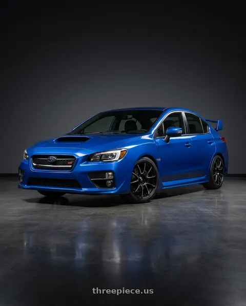 2018 Subaru WRX STI with Konig Illusion 5x114.3 18x8+35 Black/Ball Cut Machine wheels