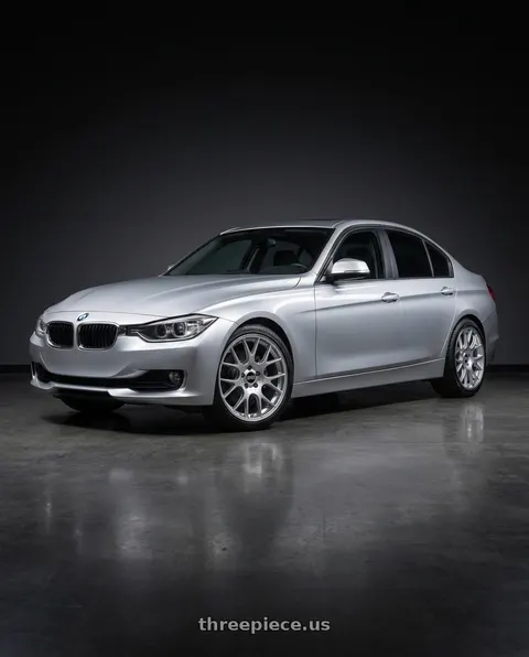 2013 BMW 320i with BBS CH-R 5x130 19x11 +56 Brilliant Silver Polished Rim Protector wheels