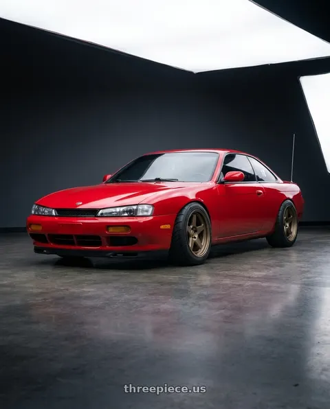 1995 Nissan 240SX with Kansei K12B KNP 5x114.3 17x9.5 12 Bronze wheels