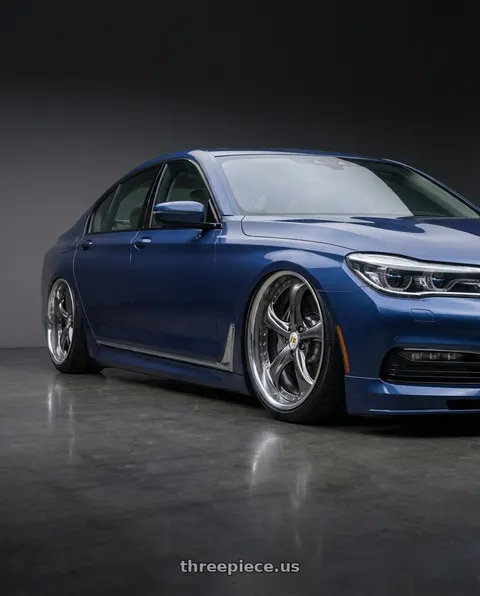 2018 BMW Alpina B7 with Work Wheels VS-KF 5X114.3 19x8+15 Brilliant Silver Black A Disk FULL REVERSE wheels