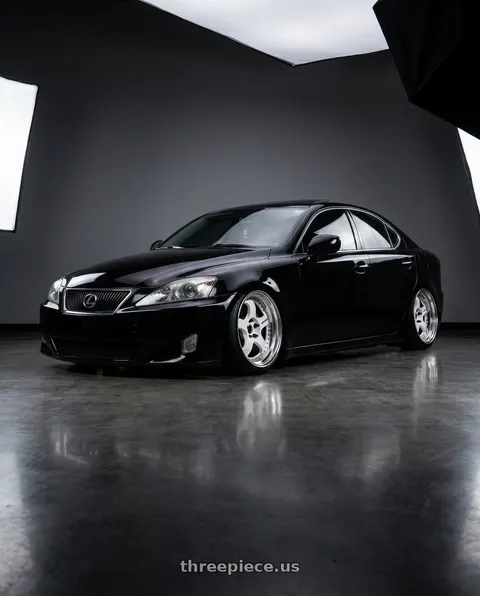 2007 Lexus IS250 with Work Meister S1 3P 5x114.3 19x8.5+38 R Disk White wheels