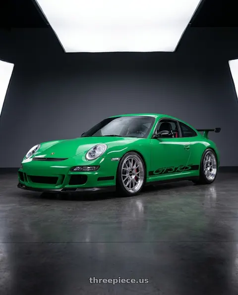 2007 Porsche 911 with BBS LM-R 5x114.3 19x8.5+43 Diamond Silver wheels