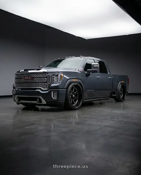 2020 Gmc seirra 2500 hd duramax denali with XD XD844 PIKE 8X180 22X10 -18 GLOSS BLACK MILLED wheels