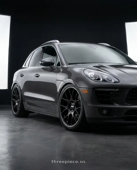 2015 Porsche Macan Turbo with BBS CH-R 5x112 20x8.5 +40 Satin Black Polished Rim Protector wheels