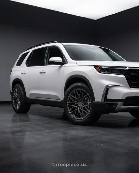 2023 Honda Pilot Touring with Niche 1PC NC277 CALABRIA 5 5X120 20x9 +27 MATTE GUNMETAL wheels