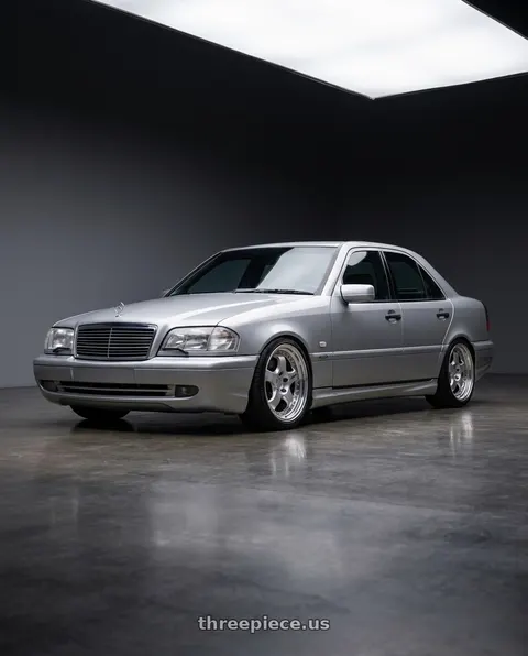 1998 Mercedes-Benz C43 AMG with Work Meister S1 3P 5x112 17x8+28 A Disk Bright Buff Finish wheels