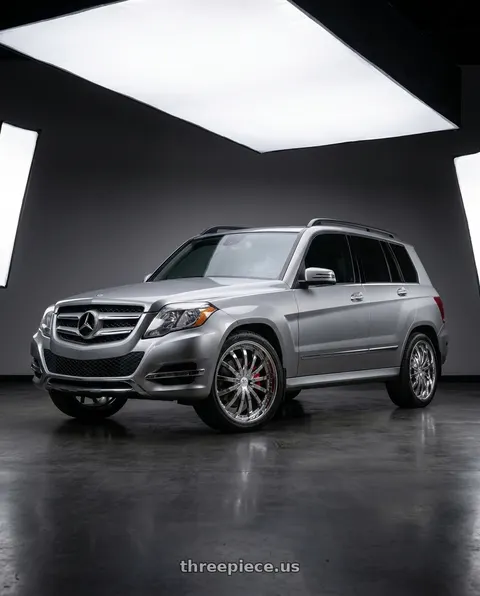 2015 Mercedes-Benz GLK350 4Matic with Cavallo CLV-53 5x112/5x114.3 20x8.5 +35 Nano Chrome wheels