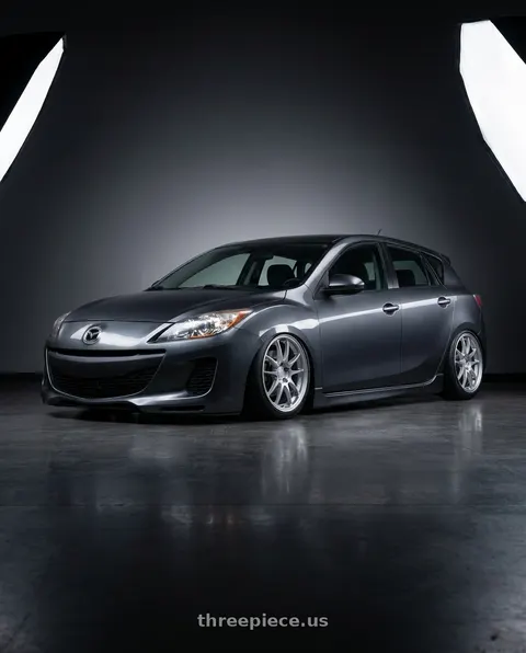 2011 Mazda 3 with Enkei PF01 5x114.3 17x9+48 Silver wheels