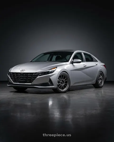 2021 Hyundai Elantra Limited with Konig Hypergram 5x114.3 18x9.5+35 Matte Grey wheels
