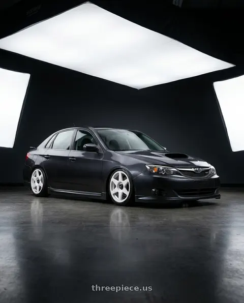 2008 Subaru Impreza WRX with fifteen52 TARMAC EVO 5x100 / 5x112 17x7.5 +35 RALLY WHITE (GLOSS WHITE) wheels
