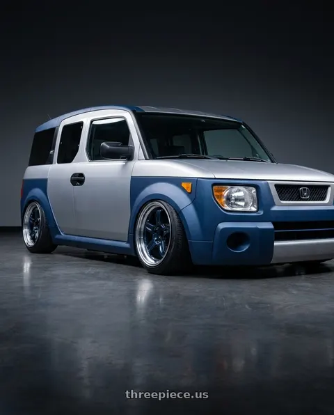 2006 Honda Element with Volk Racing 21C 5x114.3 18x10.5 +15 MAG BLUE / RIM DC wheels