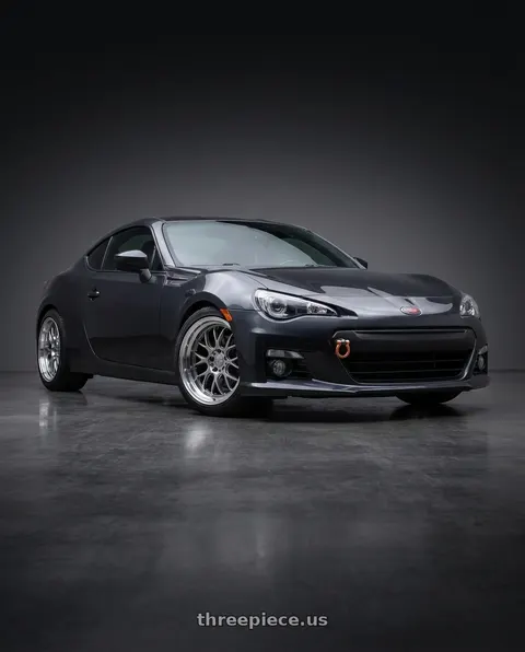 2015 Subaru BRZ with F1R F21 5x100/5x114.3 18x9.5 +35 Hyper Black/Polish Lip v2 wheels