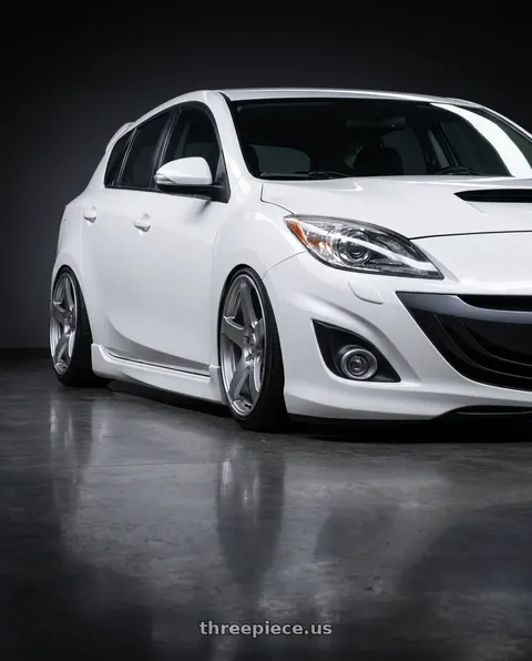 2012 Mazda 3 Mazdaspeed with Ssr Gtv01 5x114.3 18x8.5+40  GLARE SILVER wheels