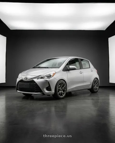 2020 Toyota Yaris with Konig Ampliform 5x112 18x8.5+43 Dark Metallic Graphite wheels