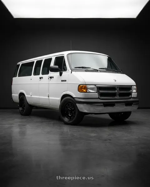 1994 Dodge B350 with Vision HD 84H 8x165.1 16x7+0 Gloss Black wheels