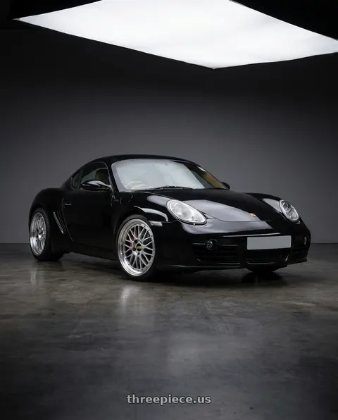2009 Porsche Cayman with BBS LM 5x114.3 19x9.0+38 Diamond Silver wheels
