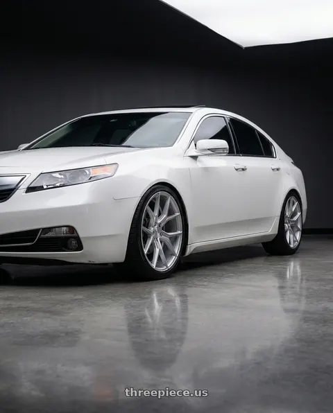 2013 Acura TL SH-AWD with DOLCE PERFORMANCE ELEMENT 5x120 18x8.5 +35 Gloss Silver Machined Face wheels