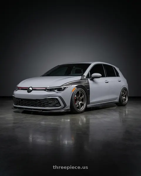 2024 Volkswagen GTI with Gram Lights 57DR 5x112 18x8.5+37 HS Gunmetallic wheels