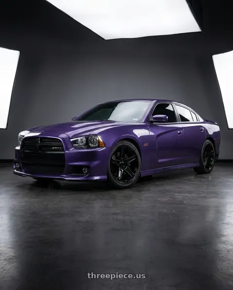 2014 Dodge Charger SRT8 with Performance Replicas PR186 5X115 20X9 +20 GLOSS BLACK wheels