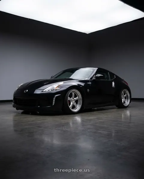 2016 Nissan 370Z with Work Wheels VS-KF 5x114.3 19x10+16 Light Grey Silver L Disk STEP RIM wheels