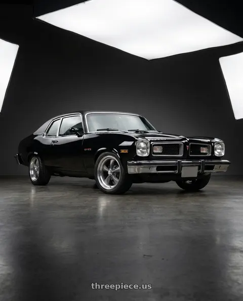 1974 Pontiac Ventura GTO with American Racing Vintage VN215 CLASSIC TORQ THRUST II 5X120.65 16X7 +0 MAG GRAY MACHINED LIP wheels