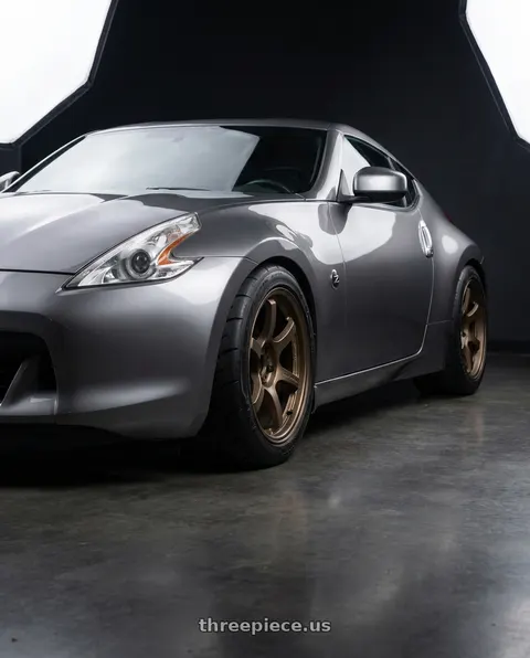 2009 Nissan 370Z with Gram Lights 57DR 5x114.3 18x10.5+12 Bronze 2 wheels