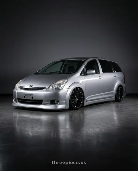 2005 Toyota wish with ECLIPSE 105 5X112 20x8.5 +32 GLOSS BLACK MILLED TIPS wheels