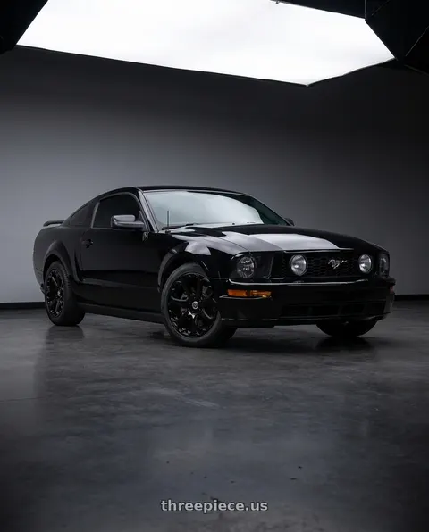 2008 Ford Mustang with Heritage Wheel Kokoro MonoC 5x114.3 17x8.5+35 Black wheels