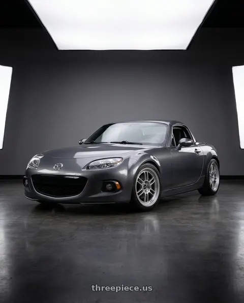 2014 Mazda MX-5 Miata with Enkei RPF1 5x114.3 17x8+45 Silver wheels