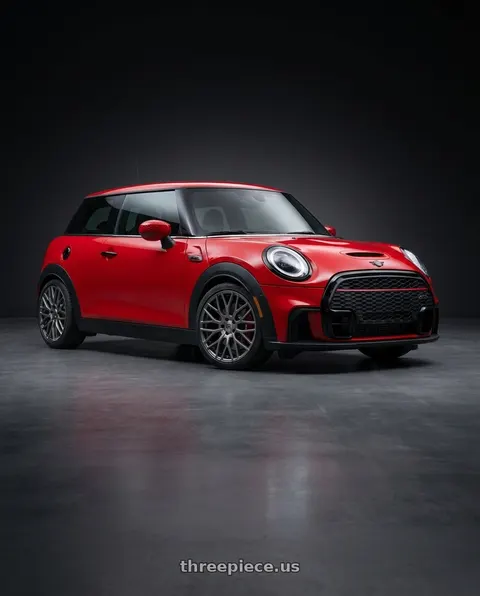 2024 Mini Cooper John Cooper Works with TOUREN TR76 3276 5x112 18x8 +35 GLOSS GRAPHITE wheels
