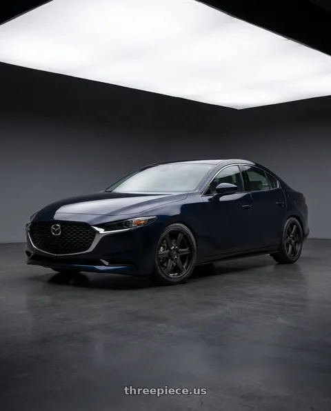 2022 Mazda 3 with Enkei BHAWK 6x135 18x8.5+30 Black wheels