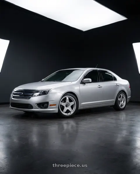 2012 Ford Fusion with fifteen52 CHICANE 5x114.3 / 5x100 18x8.5 +35 SPEED SILVER (GLOSS SILVER) wheels