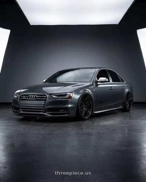 2015 Audi S4 with Avant Garde Wheels M520R 5X112 19x8.5 +35 Gloss Black wheels