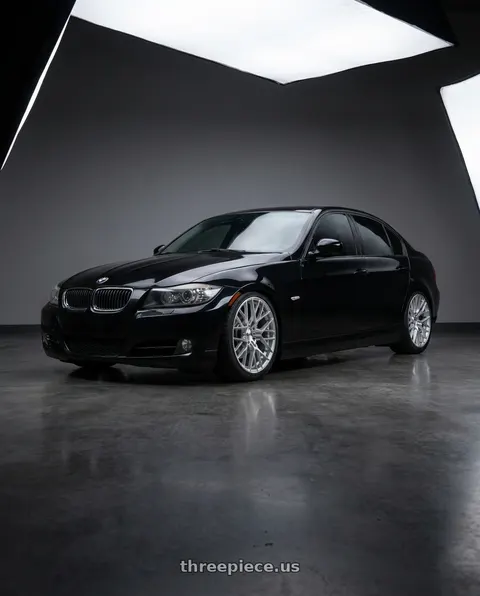 2011 BMW 335d with TSW SEBRING 5X120 17X8 +35 SILVER W/  MIRROR CUT FACE wheels