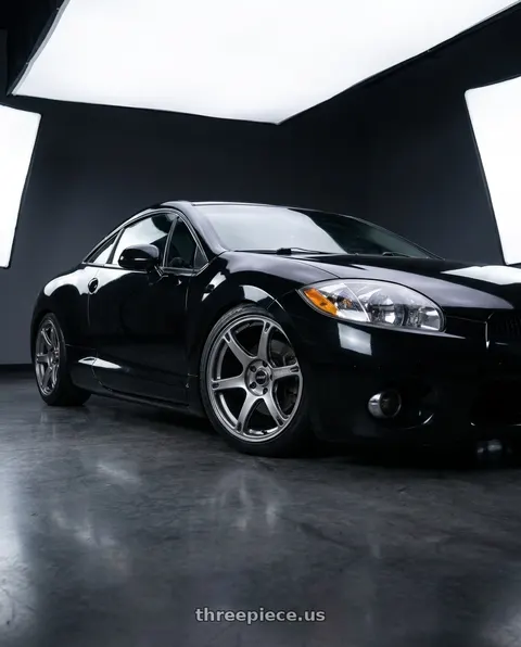 2008 Mitsubishi Eclipse GT with Volk Racing TE037 6061 5x114.3 19x10.5 +15 FORMULA SILVER wheels
