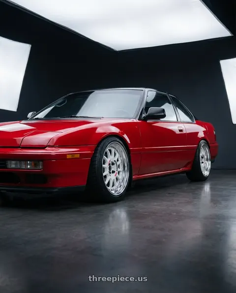 1991 Honda Prelude with Work Emotion Rs11 2p 4x100 16x7 22 white wheels