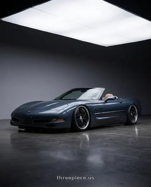 2004 Chevrolet Corvette with Work Gnosis Cvd 5x120.65 20x9+45 W Disk Matte Black wheels