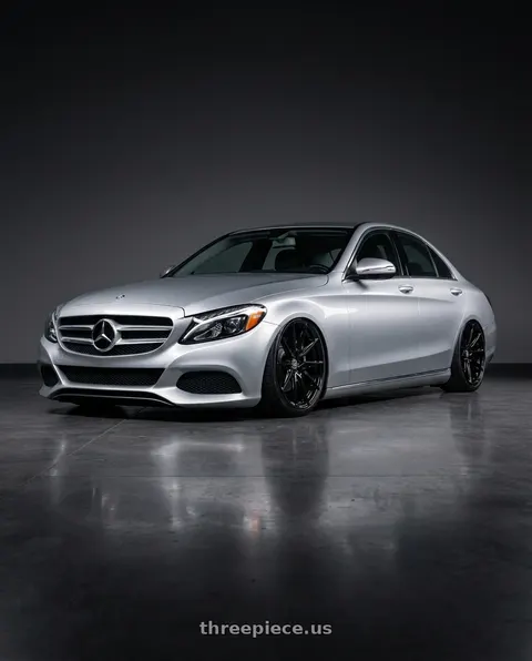 2017 Mercedes-Benz C300 with Brada Wheels CX2 5x112 19x10 +30 Gloss Black wheels