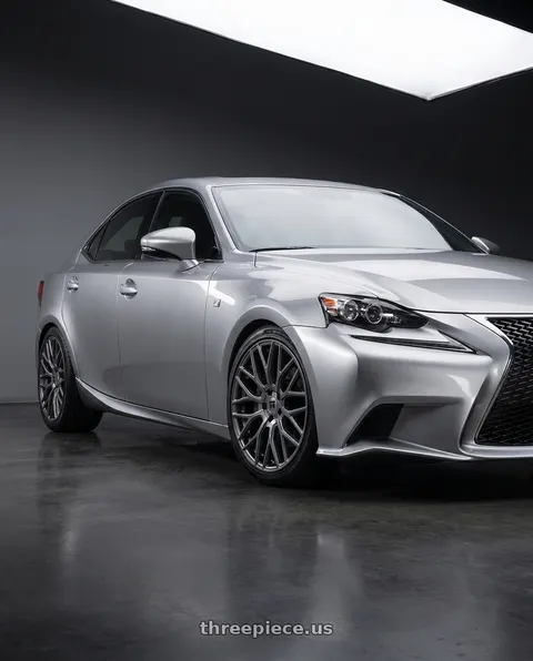 2016 Lexus IS200t with TOUREN TR76 3276 5x114.3 18x8 +35 GLOSS GRAPHITE wheels