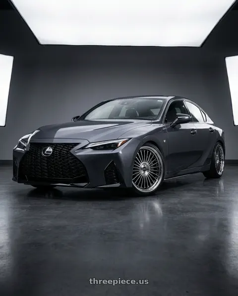 2021 Lexus IS350 with Work Emitz Black Polish 5x114.3 19x7.5 +45 wheels