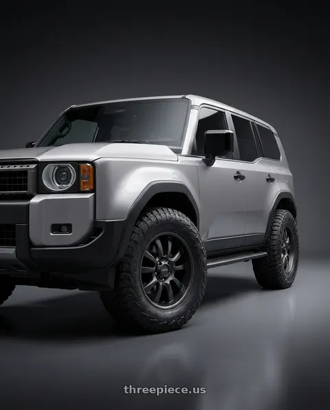 2026 Toyota Land Cruiser with KMC KM673 SKITCH 6X139.7 18X8 +35 SATIN BLACK wheels