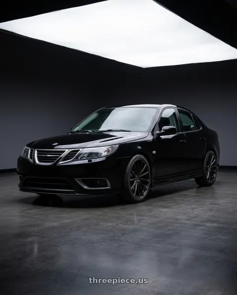 2010 Saab 9-3 with XO LONDON 5X120 19X10 +45 MATTE BLACK wheels