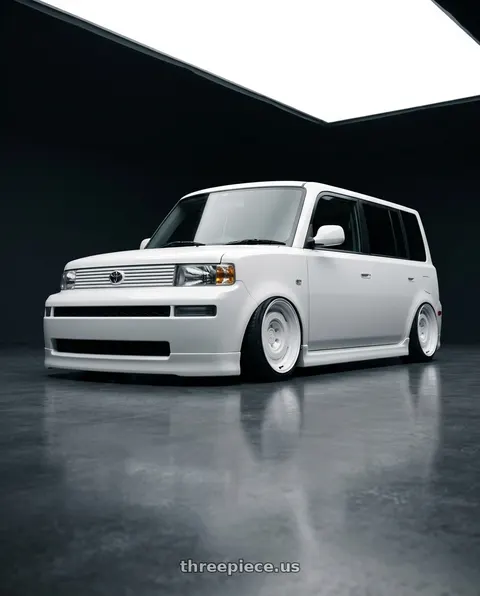 2003 Toyota bb with fifteen52 ANALOG HD 5x120 17x8.0 +25 CLASSIC WHITE (GLOSS WHITE) wheels