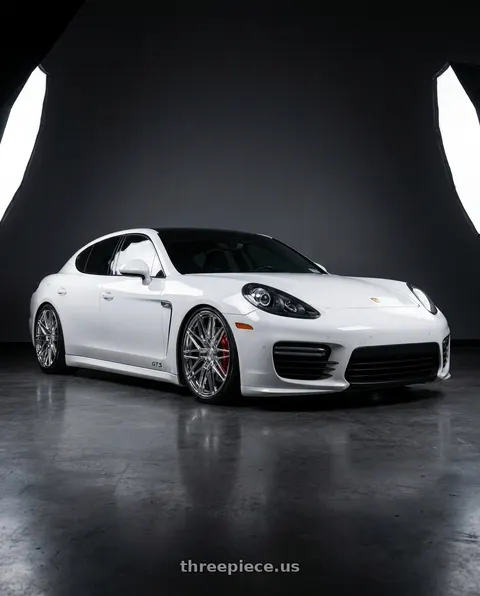 2014 Porsche Panamera GTS with Axe CF1 5x130 20X9+45 CHROME wheels