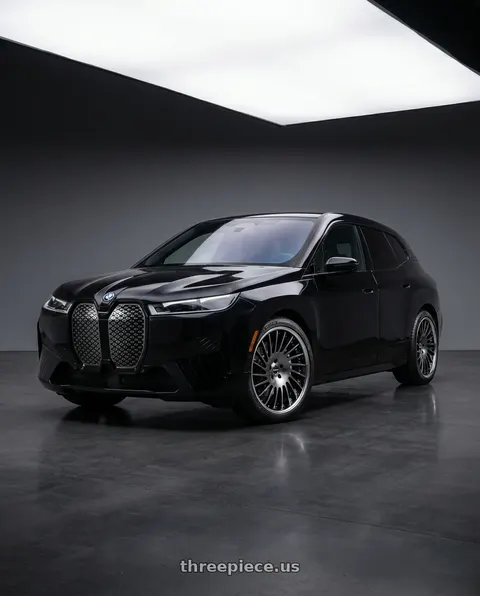 2024 BMW iX with SSR CV05S 5X112 21X9+33 HP Disk Galaxy Clear Black wheels