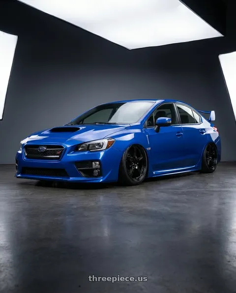 2018 Subaru WRX STI with Gram Lights 57CR 5x114.3 18x10.5+12 Glossy Black wheels
