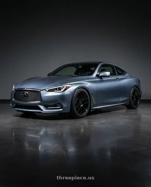 2018 INFINITI Q60 Sport with Vision Street-Designs 18 Hellion 5x114.3 17x7.5+40 Gloss Black wheels