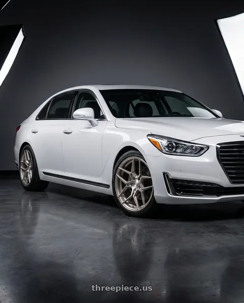 2018 Genesis G90 Ultimate with Rohana RFX11 5x114.3 20x9+35 Brushed Titanium wheels