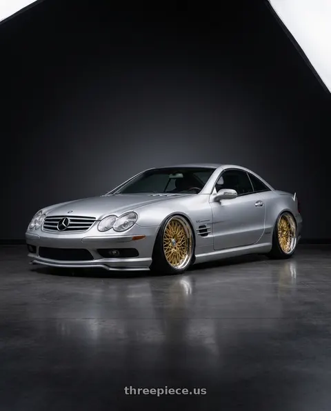 2006 Mercedes-Benz SL500 with SSR Formula MESH 5x100 19X11.5+-26 HP Disk Fm Gold wheels