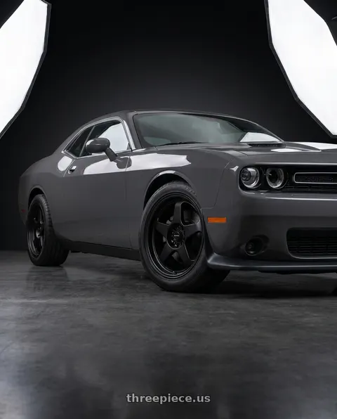 2018 Dodge Challenger SXT Plus with Vors SP1 5x115 18x8  +35 All Matte Black wheels